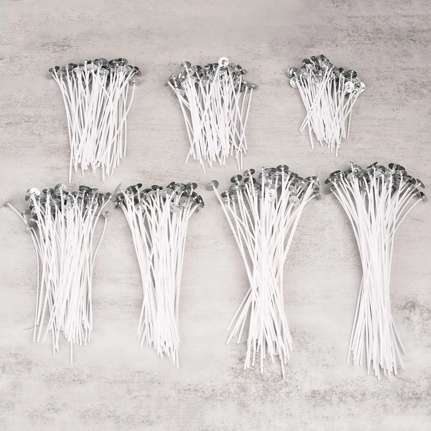 Pre-Waxed Pure Cotton Candle Wicks — 50/100 Pack, Smokeless DIY Candle Wicks, Multiple Lengths 2.6–20 cm (1.0–7.9 in)