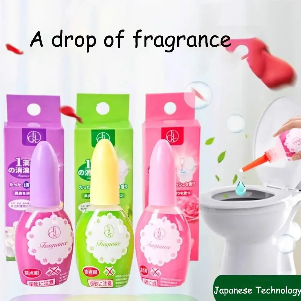 20ml Toilet Deodorizer Liquid Air Freshener One-Drop Aromatherapy Odor Remover for Bathroom, Drain & Sink