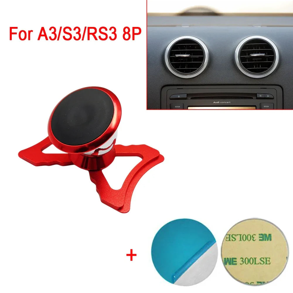 360° Adjustable Magnetic Car Phone Vent Holder — Clip Mount Mobile Phone Stand GPS Bracket