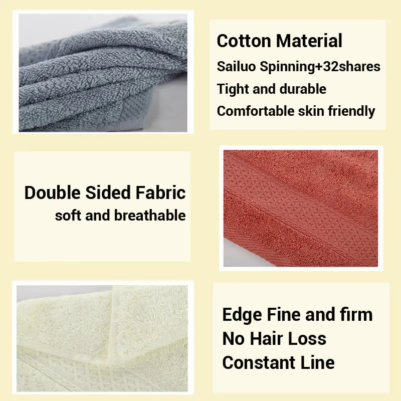 100% Cotton Face Towel 34 x 34 cm (13.4 x 13.4 in) Soft Square Washcloth for Kids & Adults Absorbent Facial Hand Towel