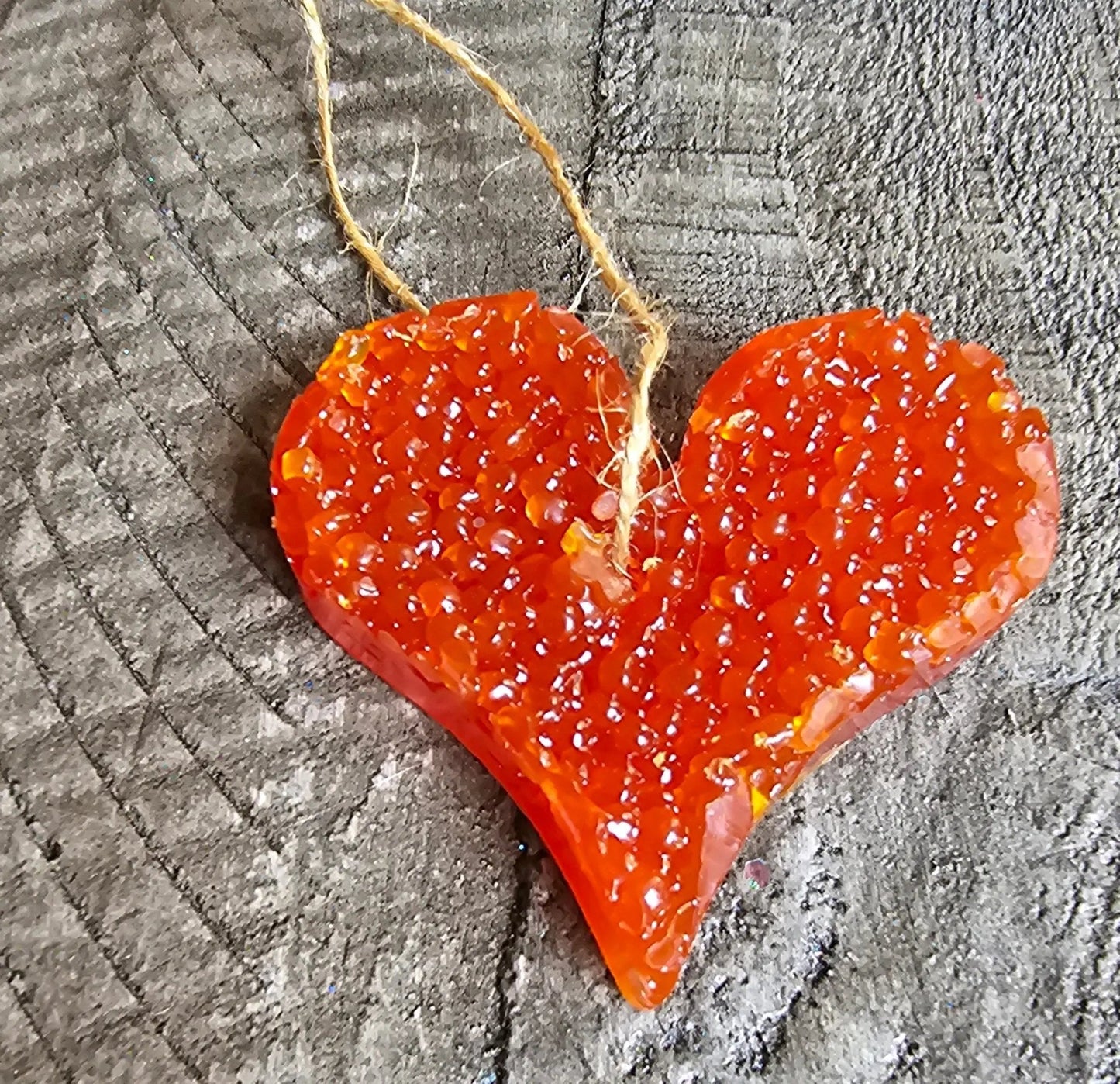 Small Heart Car Freshie – Handmade Aroma Bead Air Freshener