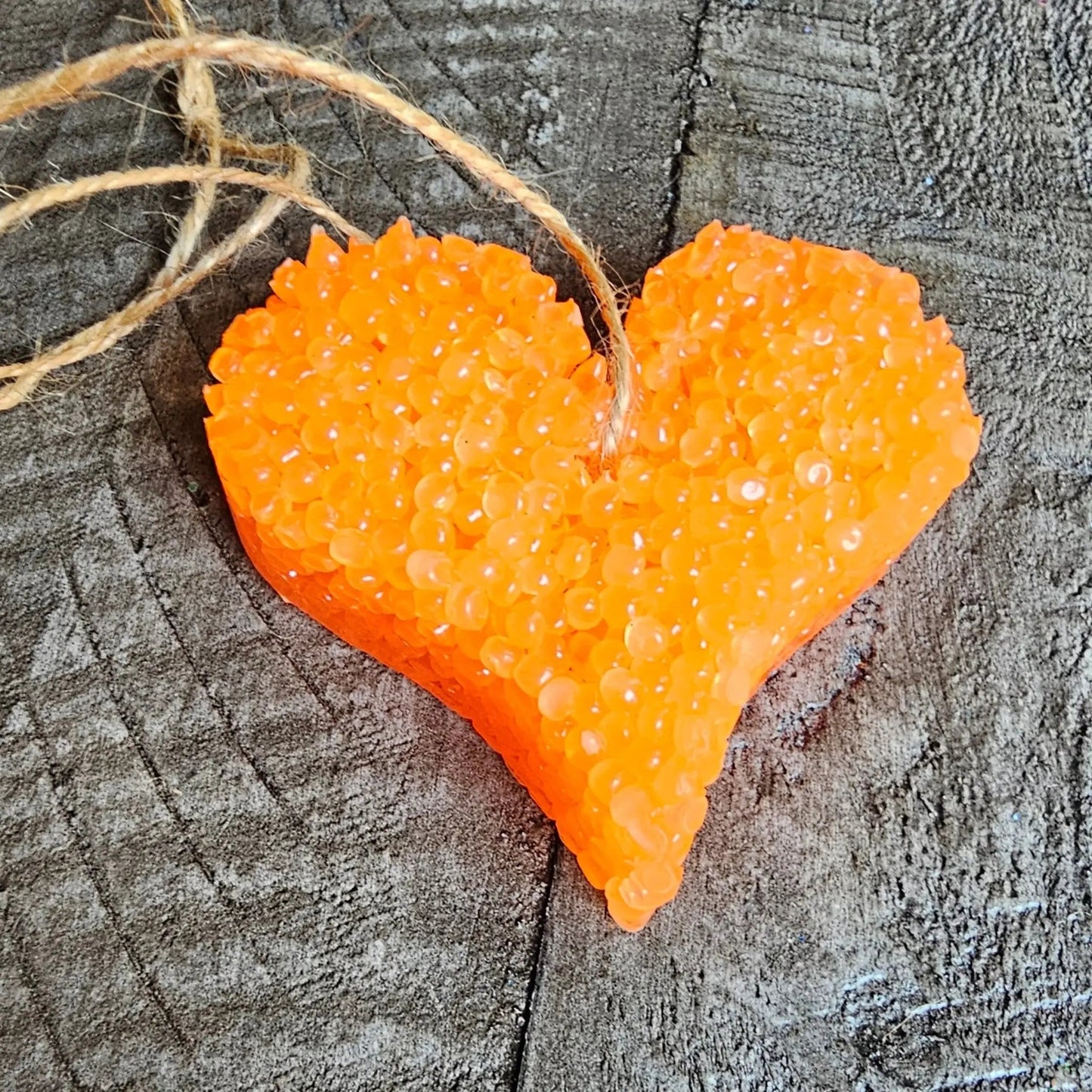 Small Heart Car Freshie – Handmade Aroma Bead Air Freshener