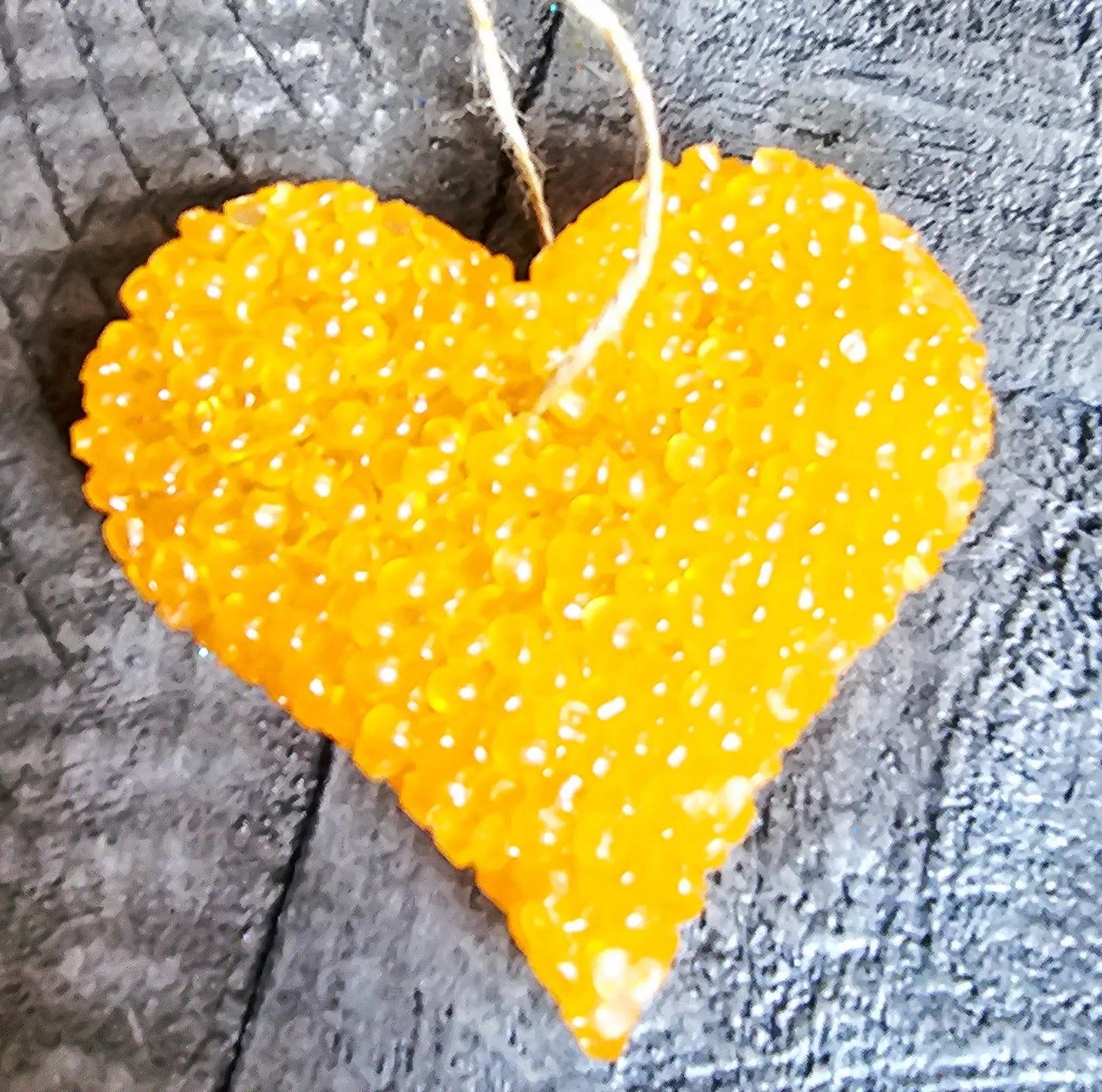 Small Heart Car Freshie – Handmade Aroma Bead Air Freshener