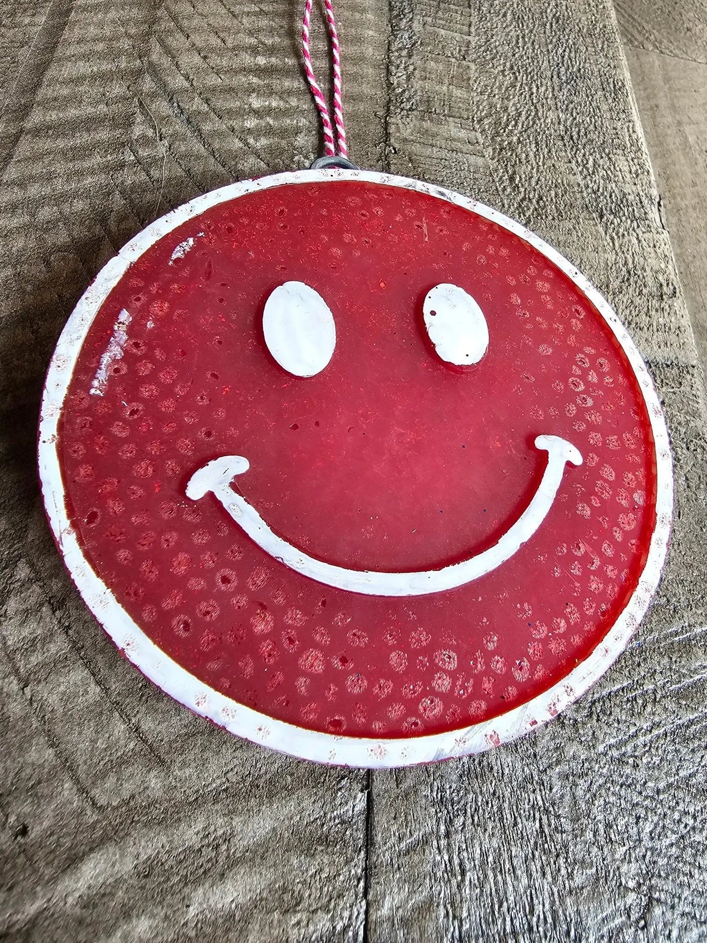 Smiley Face Car Freshie – Handmade Aroma Bead Air Freshener