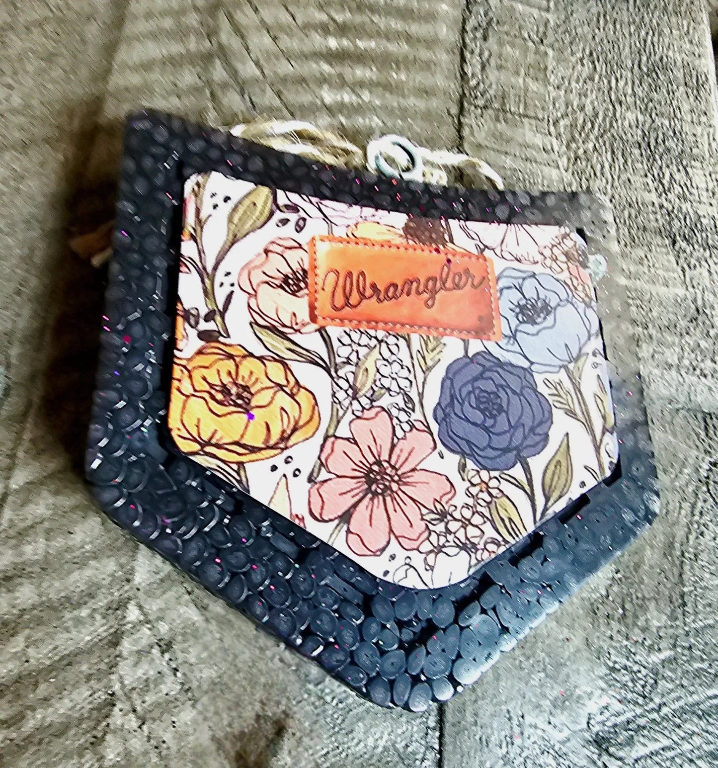 Wrangler Jeans Pocket Car Freshie – Handmade Western Aroma Bead Air Freshener