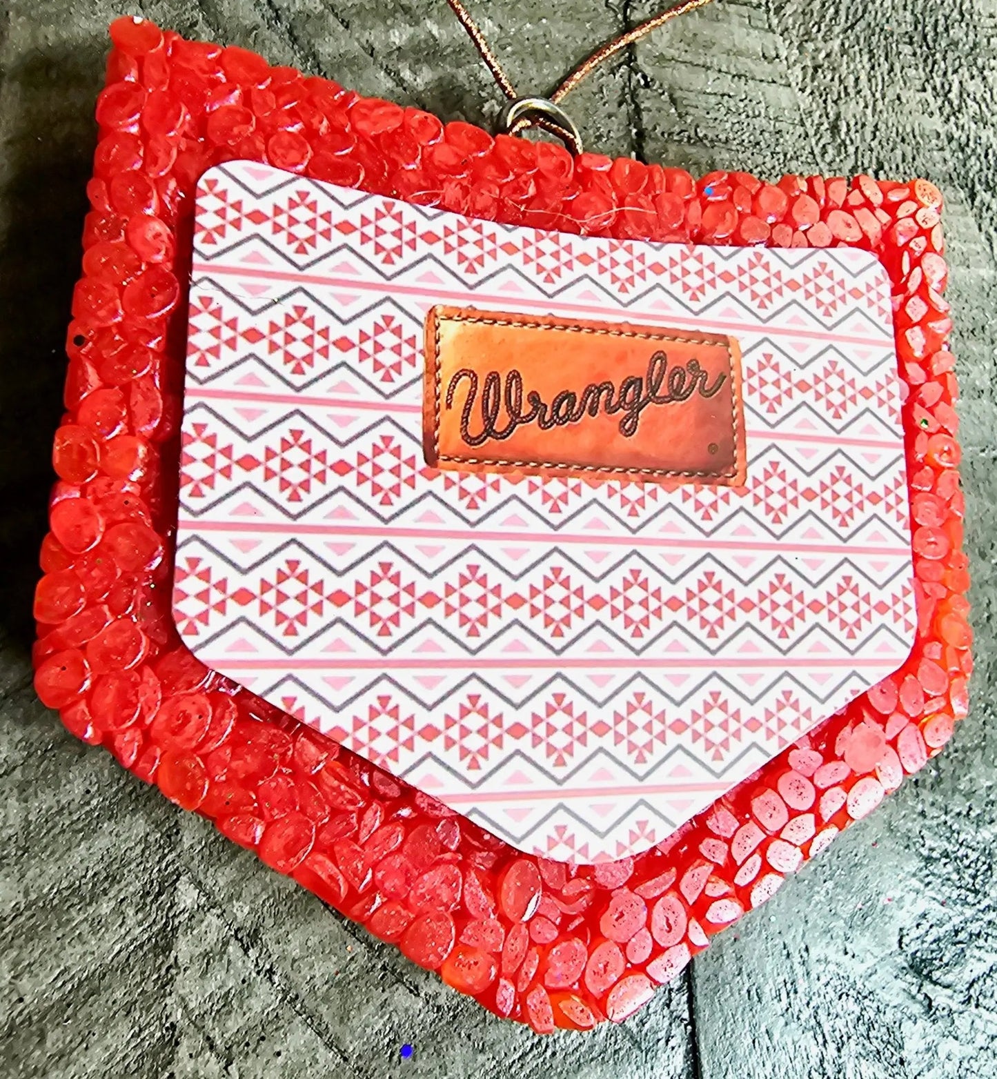 Wrangler Jeans Pocket Car Freshie – Handmade Western Aroma Bead Air Freshener